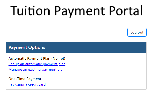 Tuition Payment Portal