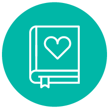 Teal icon for Healthcare & Social Services area of study