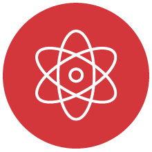 Red icon for Science, Engineering & Math area of study