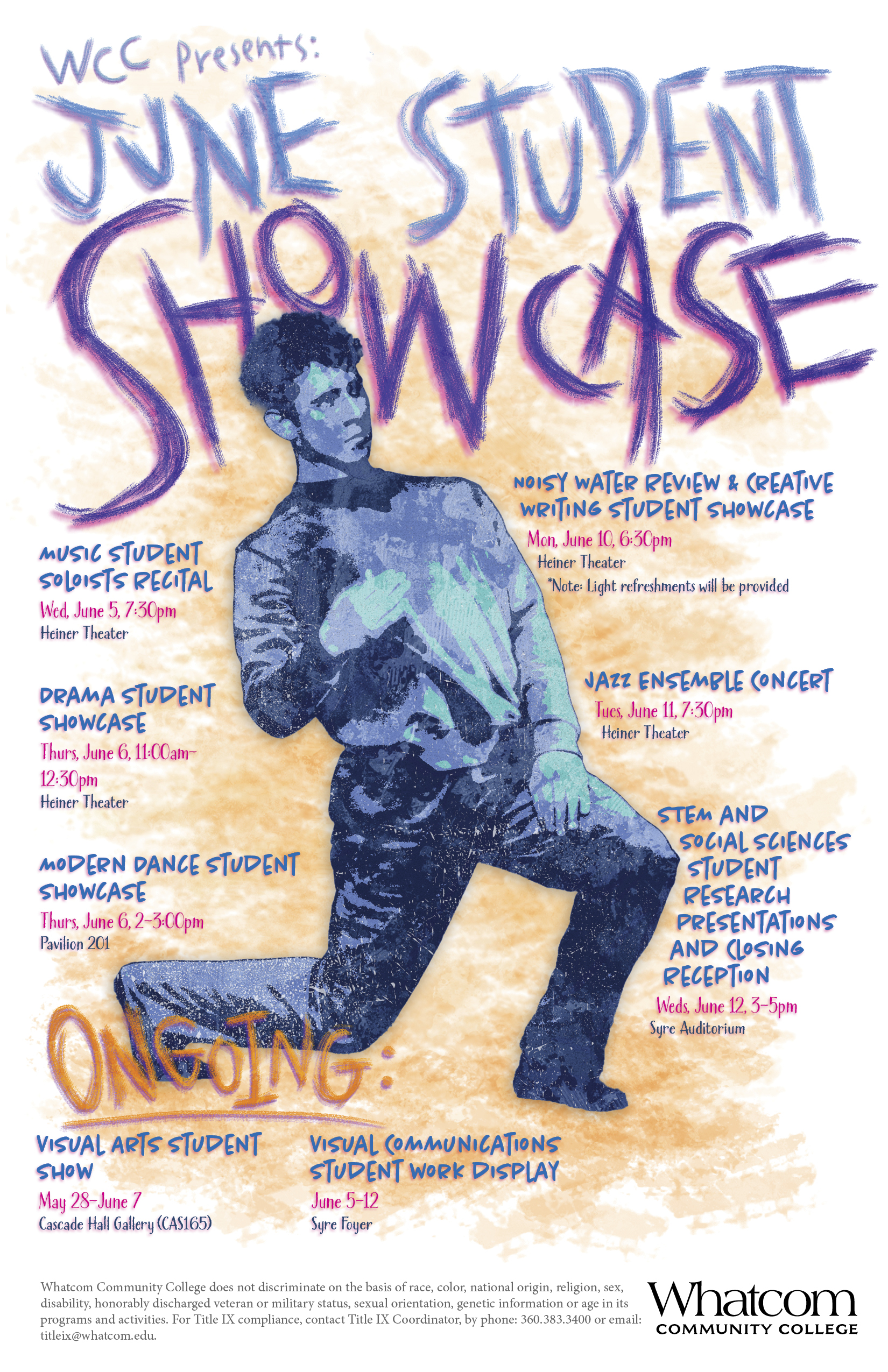 Student showcase flyer with event information